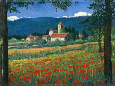 Italy - Print - Artimino Poppies - may be ordered: click to enlarge