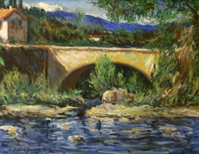 FRANCE - Le Pont 22x28 - $9300: click to enlarge
