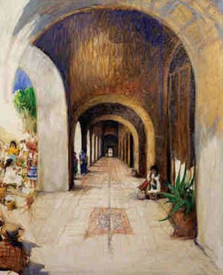 ***Mexico - Print - Market Arcades - 40x30 giclee/canvas $750 now 35% off,  $487.: click to enlarge