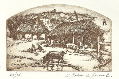 Etching - Ranchito - 2"x 3.5": click to enlarge