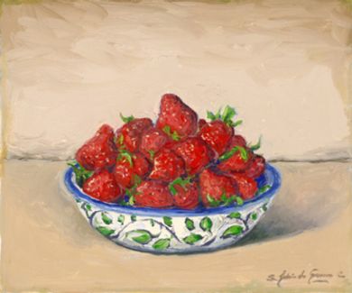 France - Print - Strawberries -0 canvas available - may be ordered - paper prints available : click to enlarge