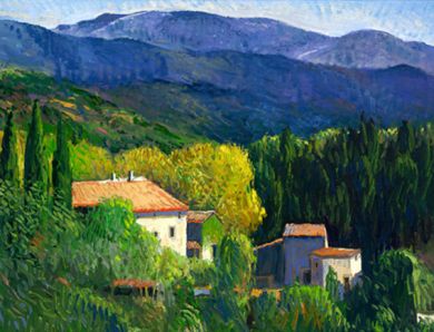 Italy - Print - Umbrian Hills - canvas may be ordered, paper prints available: click to enlarge
