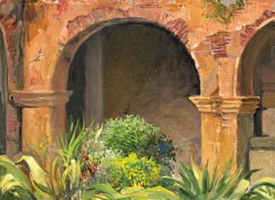 Mexico - Print - Hacienda Garden-  paper prints available: click to enlarge
