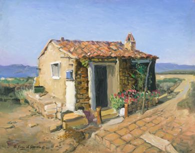 Italy - Print - Tuscan Cottage - 0 canvas available - may be ordered - paper prints available: click to enlarge