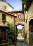 ITALY - Tuscan Courtyard 70x50 - $39,000